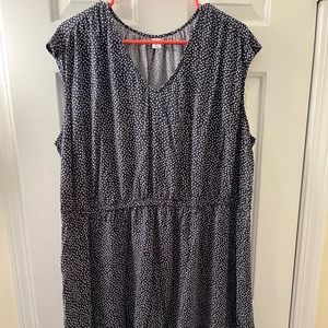 Old navy navy polka dot dress 3X !see photos for imperfection!
